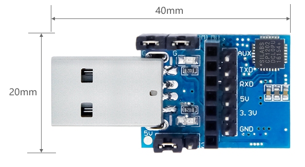 Adattatore USB 2.0 A TTL UART Con Chip CP2102 – Convertitore Seriale A 6 Pin Per MCU E Computer